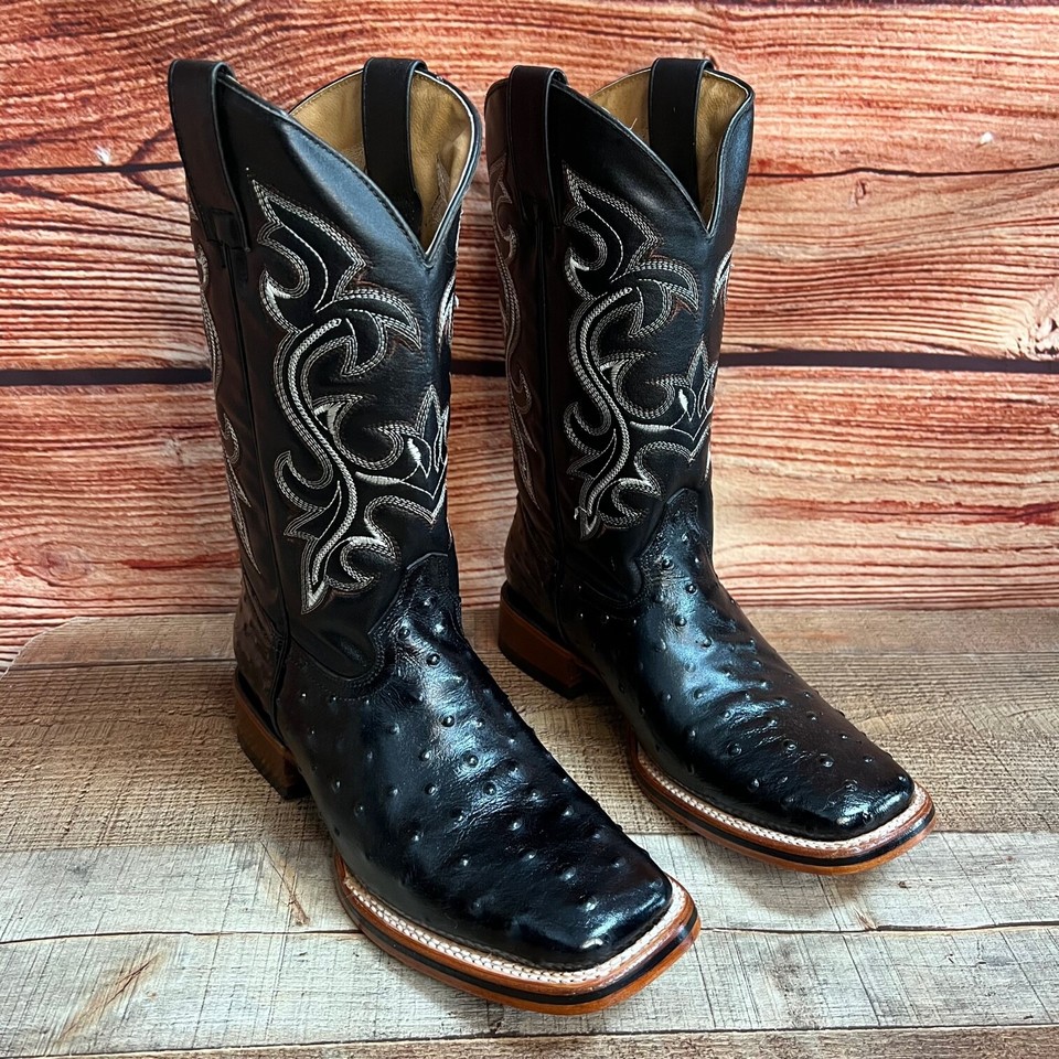 Bottes Cowboy Lucchese 1883 En Cuir D’autruche – Taille US 9D (EUR 42.5), Couleur Marron, Occasion