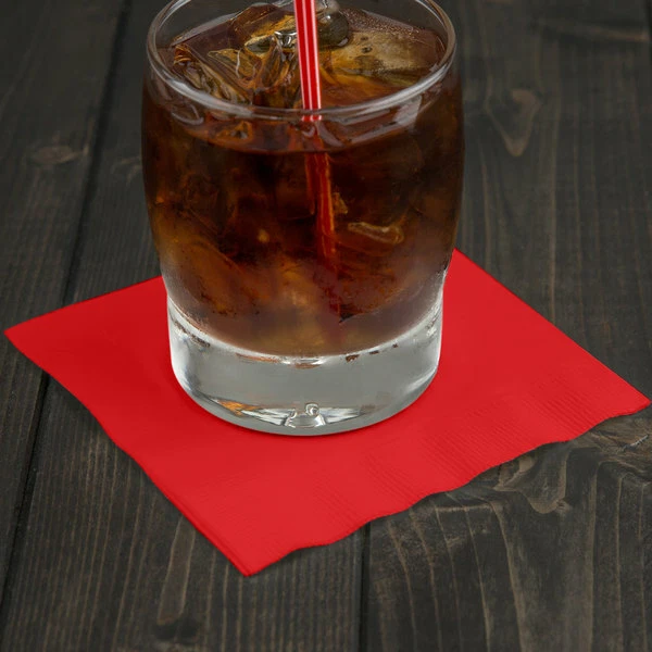 CEG Paper Beverage Napkins, Classic Red (571031B) - Image 3 of 3