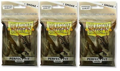 Dragon Shield Perfect Fit Inner Sleeves Smoke 3 packages (300 total) at-13023