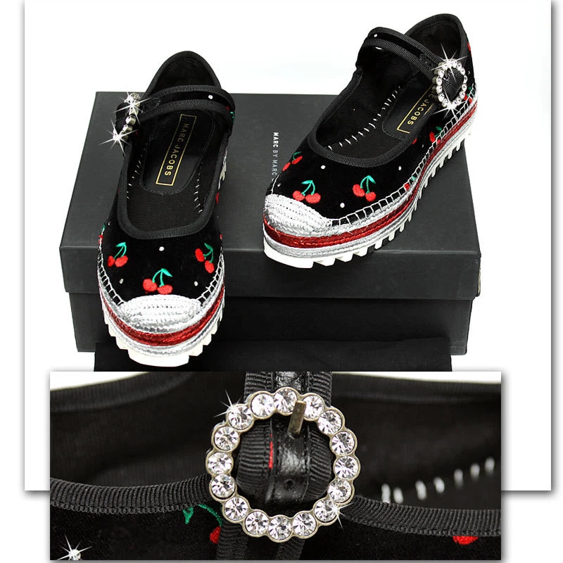 MARC JACOBS Jeweled / Cherry SHOES with Box & Bag (36)