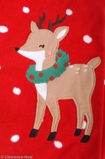 Carter's 3T Holiday / Christmas Fleece Sleeper Red Polka-dot w/Reindeer New 6013