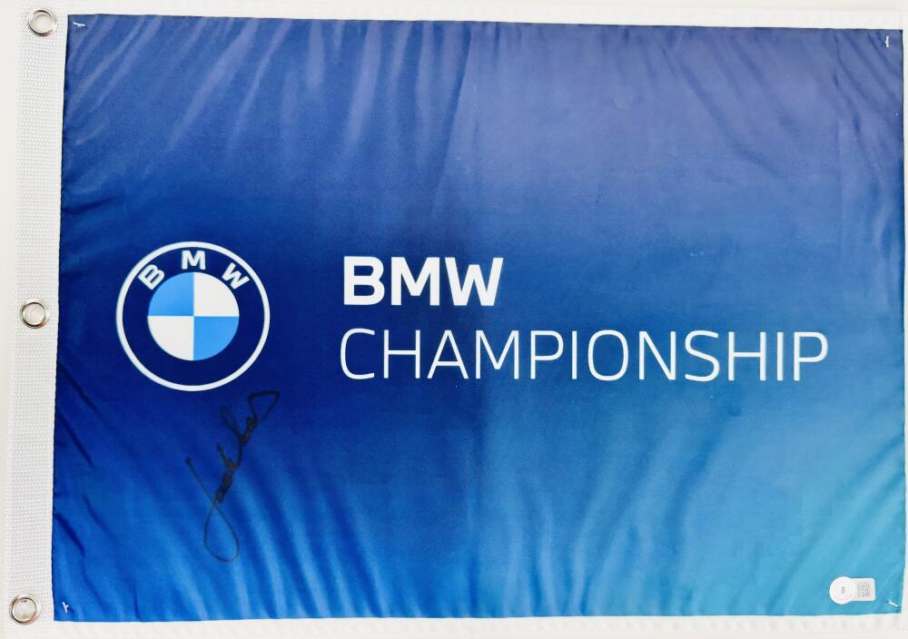JORDAN SPIETH Autographed Signed BMW CHAMPIONSHIP GOLF PIN FLAG 2024 PGA US OPEN BAS K92 