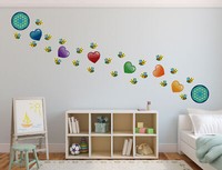 Wandtattoo Bienen Wandaufkleber FüR Kinderzimmer Wandsticker 12
