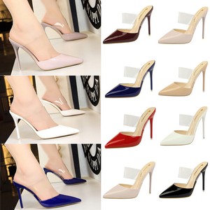 perspex pointed mules