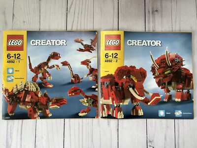 Lego #4892 Creator 8-in-1 Prehistoric Power Red Dinosaur Complete