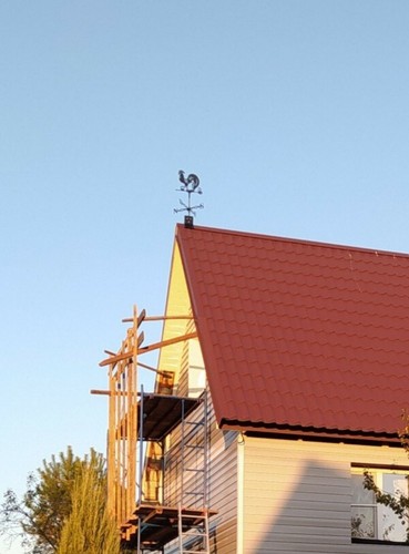 VELETA DE VIENTO 15X25 CM DE ACERO MODELO GALLO WEATHER VANE - Foto 5 di 5