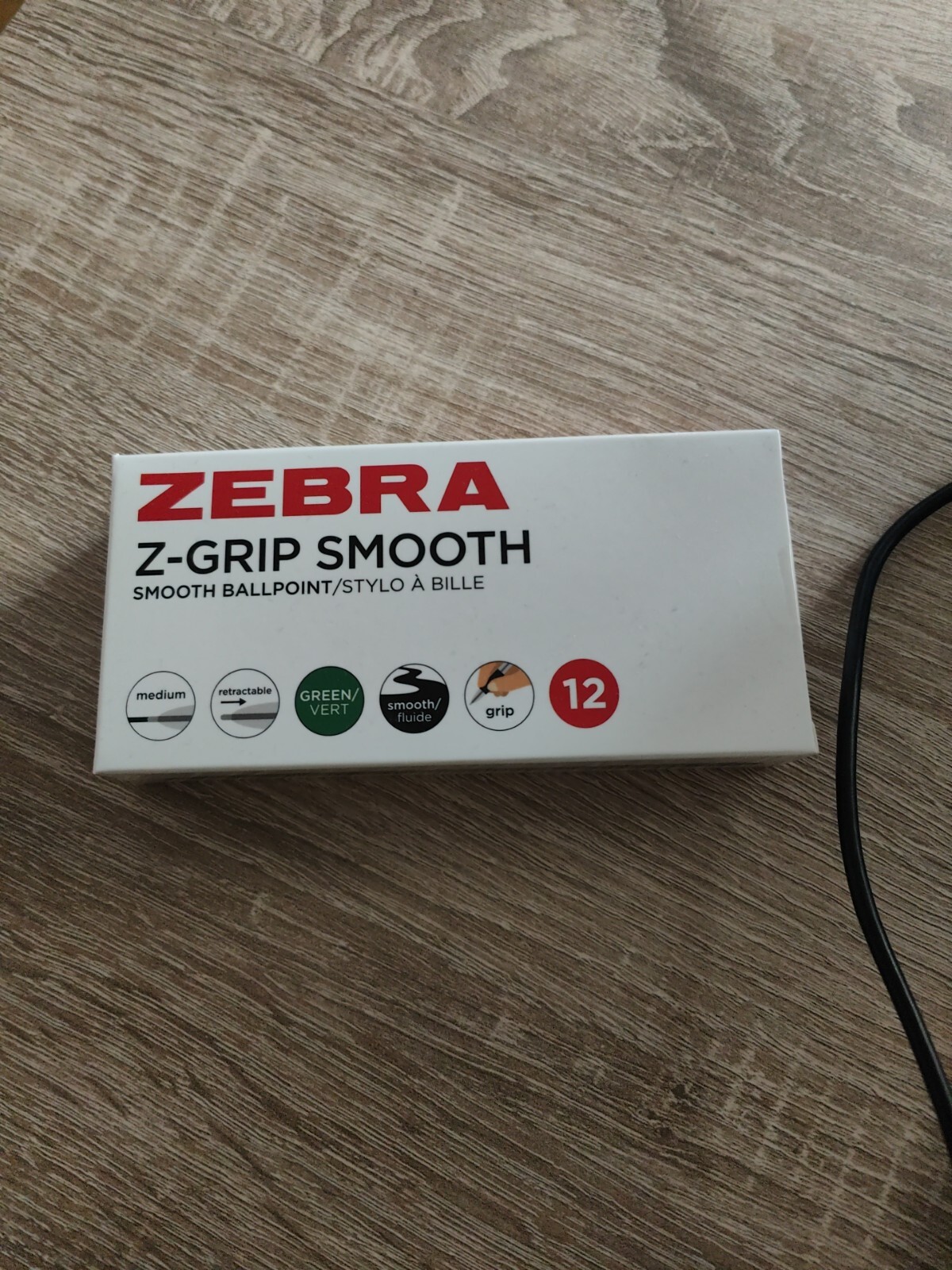 ZEBRA Pen Z Grip Green Pens Ballpoint, Smooth & Comfortable Retractable Medium