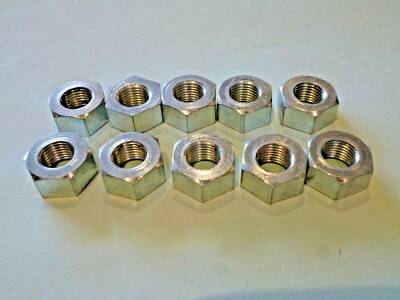 BSA TRIUMPH 3/8'' ZYKLUS GEWINDE CEI 26TPI VOLLE MUTTERN HELL ZINK x 10 HERGESTELLT IN UK