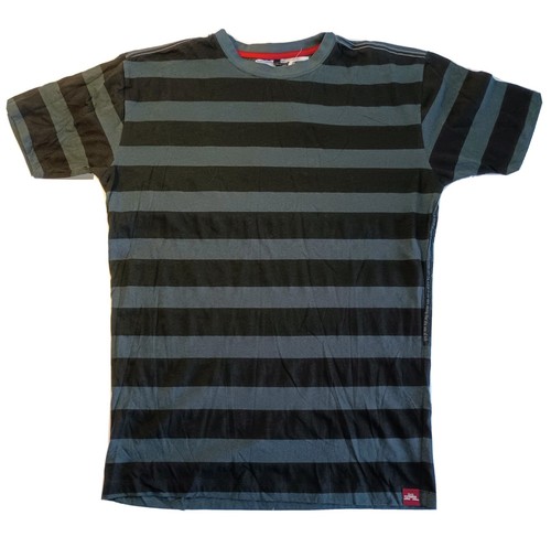 Spacecraft 100% Cotton T-shirt Men's Large Tyrannosaurus T-Rex Dinosaur Stripe L - Picture 2 of 4
