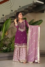 Indian Wedding Wear Salwar Kameez Readymade Women Wear Kurta Palazzo Set For Eid