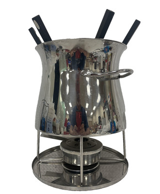 Vintage Bodum Fondue Pot Set Carsten Jorgensen Design 6 Dice Forks MCM Japan