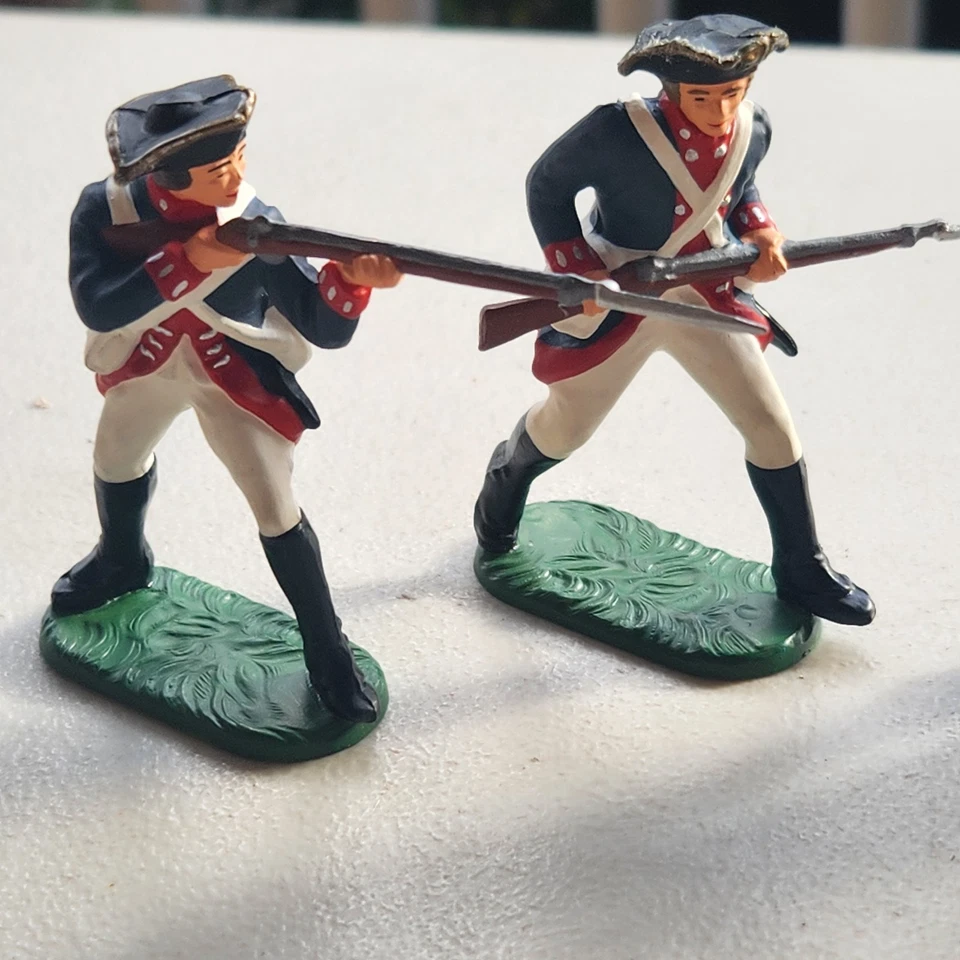 American Revolutionary War Soilders Лот из 6 от Elastolin, Германия Пластиковый Чистый - Изображение 2 из 4