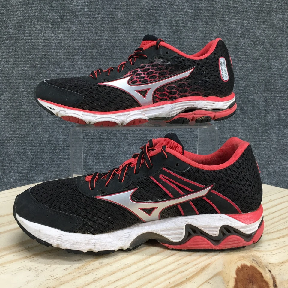 Mizuno Shoes Womens 8.5 Wave Inspire 11 Athletic Sneakers J1GD154404 Black Red - Image 2 of 4