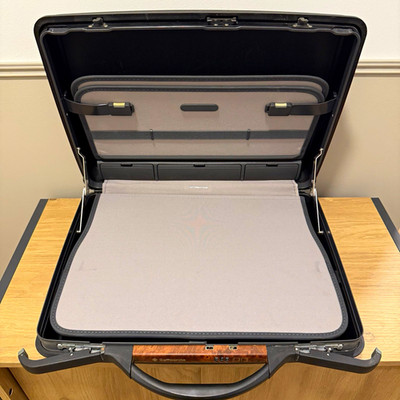Samsonite Hartschalen Attaché schwarz Aktentasche Zahlenschloss - Vintage 80er