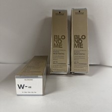 3 PACK-Schwarzkopf BlondMe WHITE BLENDING creme hair color W - ICE