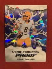 2025 Leaf Eclectic Autograph Blue Flash Trae Taylor 1/1 Non Auto Nebraska