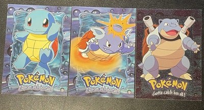 Topps Trading Pokemon #7 Squirtle E7 #8 Wartortle E8 #9 Blastoise E9 Holo