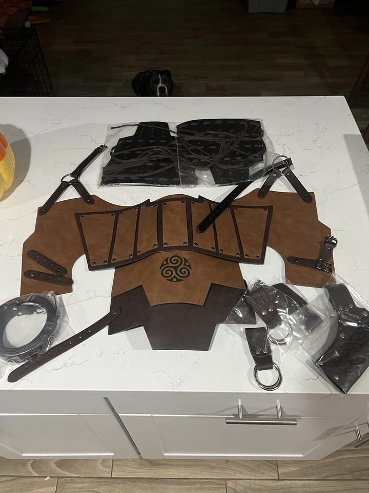 Faux Leather Viking Costume Armor - Image 2 of 3