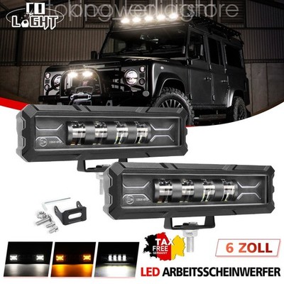 2 X 24W Arbeit LED Lichtleiste Scheinwerfer Träger DRL Lampe Lkw SUV Auto Pickup