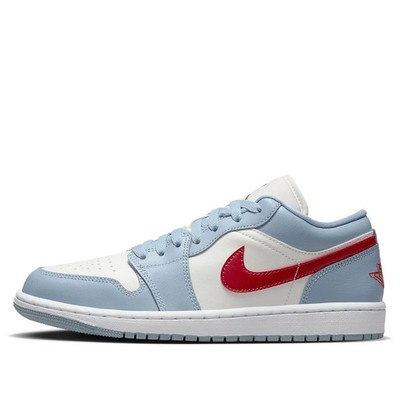 W Air Jordan 1 Low Blue Red Brandneu Schneller Versand   