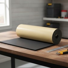 Neoprene Foam Sheet with Adhesive, 12 in x 59 in x 1/4 in, Foam Rubber Roll