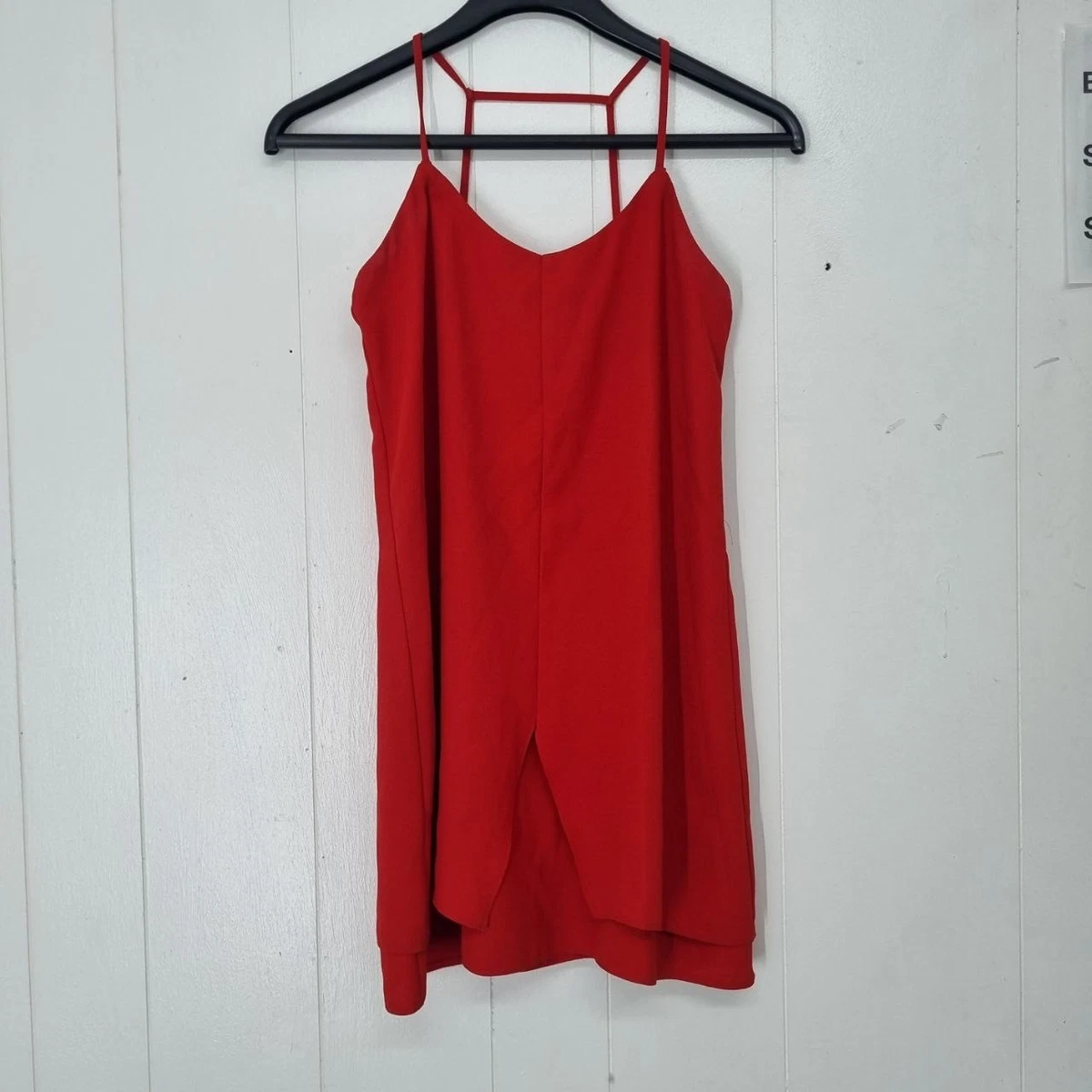 strapless open back dress Fuschia Pink Crew Neck Cut Out Detail Mini Dress