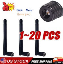 RP-SMA Antenna for WiFi 2.4GHz/5Ghz Wireless Router Card Male Pin LOT