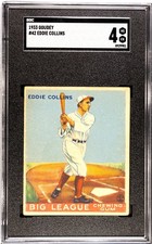 1933 GOUDEY  EDDIE COLLINS  #42  SGC 4