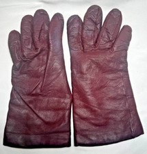 Lord  Taylor Cashmere Lined Oxblood Burgundy Leather Gloves Womens 7