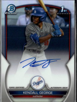 Kendall George 2023 Bowman Chrome 1st Auto Autograph RC 450/499 LA Dodgers