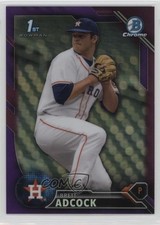 2016 Bowman Draft Chrome Picks Purple Refractor 142/250 Brett Adcock #BDC-49 0x1