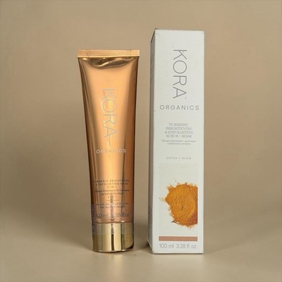 KORA Organics Turmeric Brightening + Exfoliating Scrub Mask Detox Glow Radiant