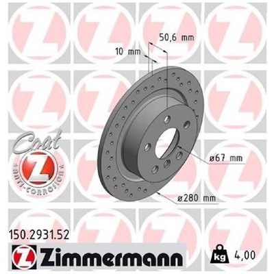 Zimmermann 2 Bremsscheiben + 1 Satz Beläge hinten | 25975772