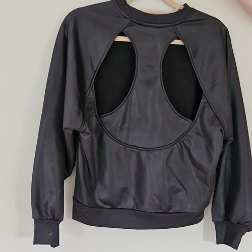 All Saints Womens Racer Back Sweatshirt Cygni Black Crew Neck Sweater Jumper XS - Picture 7 of 8