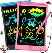 Kids Toys, 2Pcs LCD Writing Tablet with 4 Stylus, 8.5In Erasable Doodle Board Me