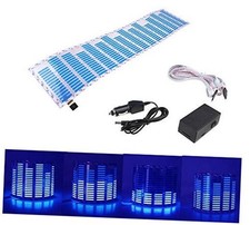 Sound Music Beat Activated Car Sticker Equalizer Rhythm Led Flash Blue Cube