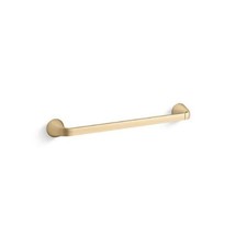 KOHLER Cursiva 18 in. Towel Bar in Vibrant Brushed Moderne Brass K-R26687-2MB