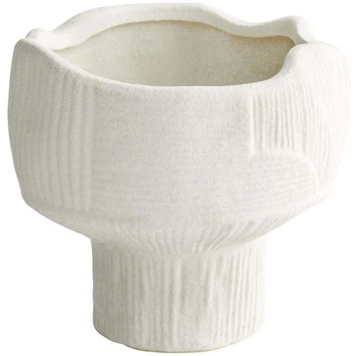 Cyan Design 11467 Astreae White Pedestal Bowl, Small - Picture 1 of 6