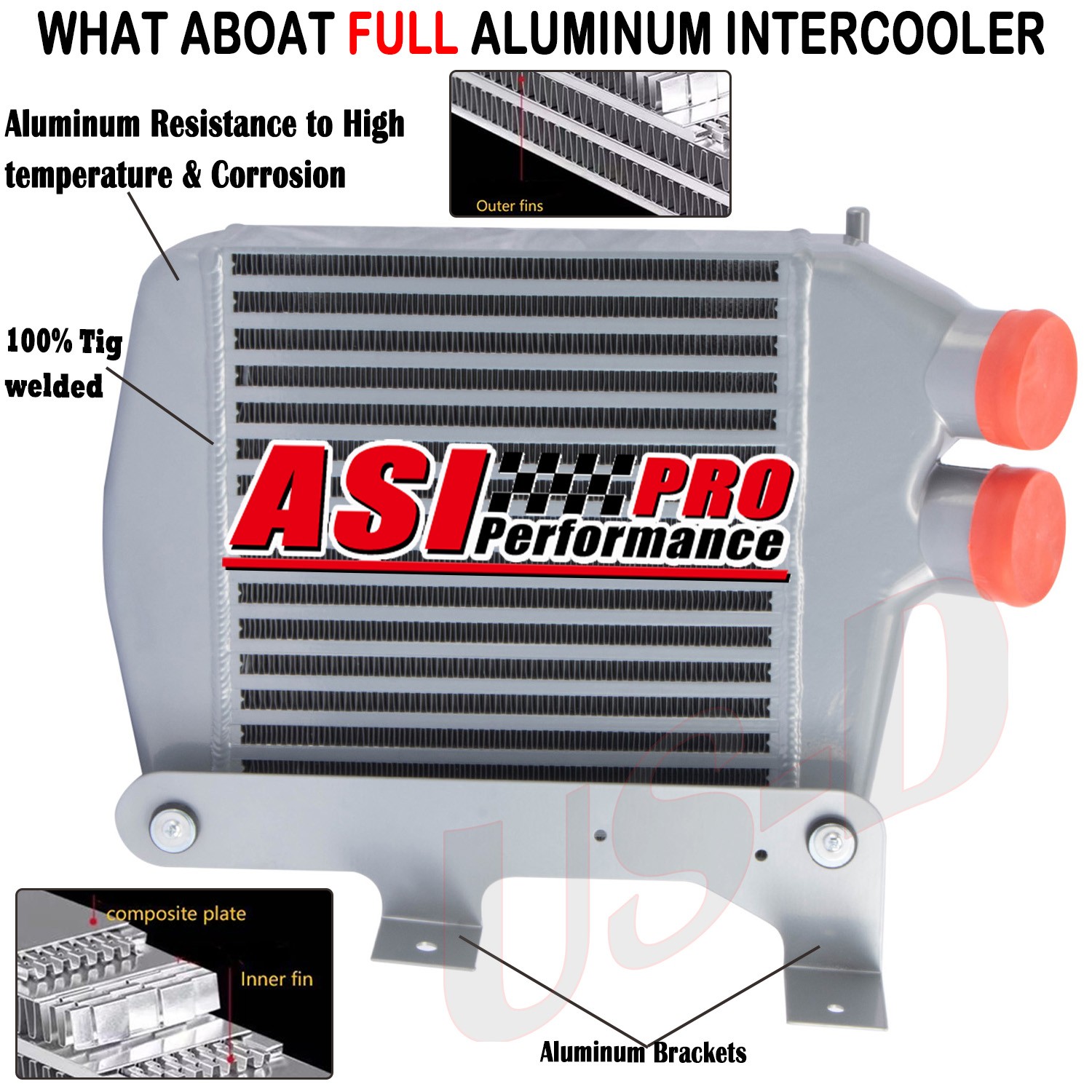 Right Side Intercooler For 2014-2020 Maserati Ghibli Quattroporte Levante
