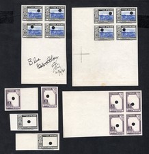 Peru 1938 stamps Mi#395-396 without one color PROOFS RRR MNH