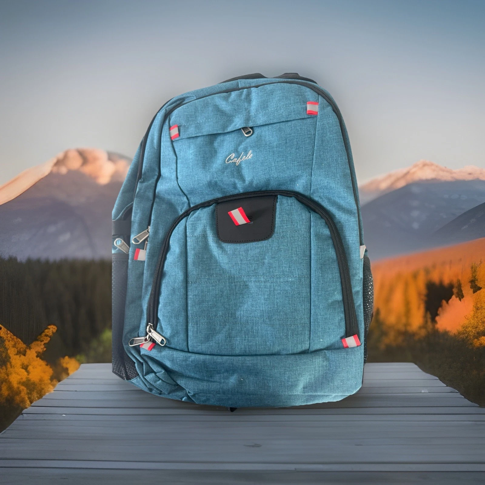 NEW Cafele Lake Blue Backpack Zip Closure Adjustable Strap Padded USB Charger
Opens in a new window 