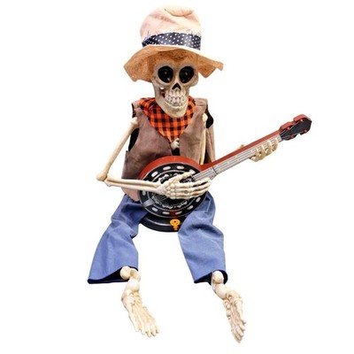 Gemmy Spooky Moods Animated Skeleton With Banjo Large Halloween Decor Figure