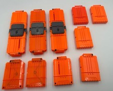 Nerf N-strike Elite 3x Flip Clips  13x 6-Round Orange Magazines Lot
