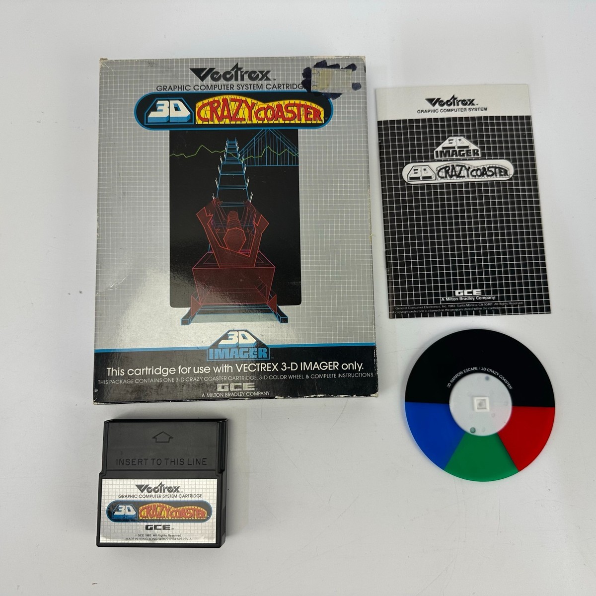 3D Crazy Coaster Game for Vectrex Graphic Computer System CIB w