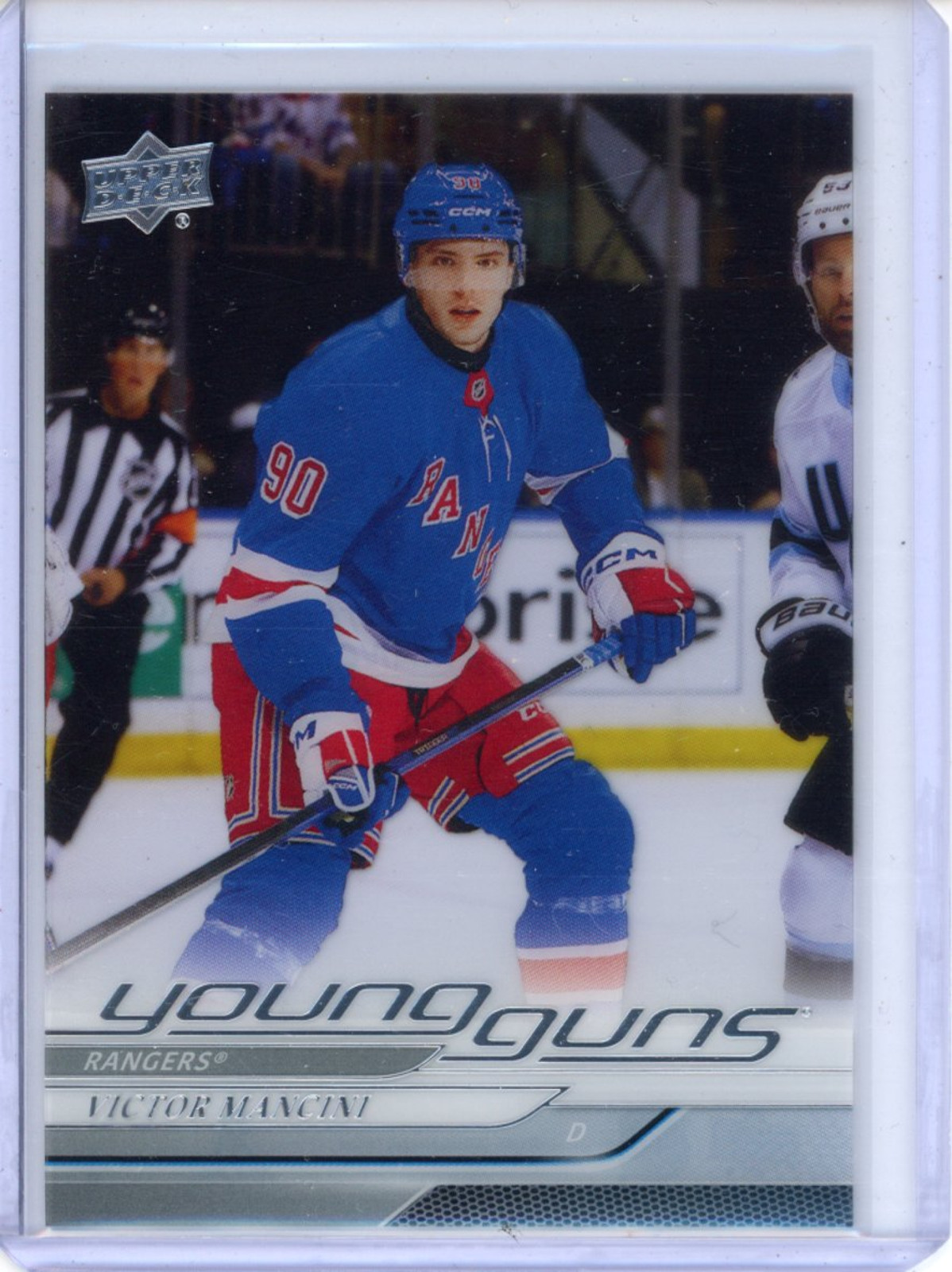 2024 UPPER DECK #464 VICTOR MANCINI CLEAR CUT YOUNG GUNS RC ROOKIE