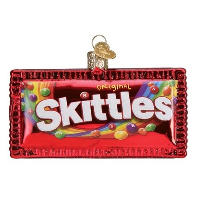 Old World Christmas Skittles Candy Glass Ornament FREE BOX 4 inch Multicolor