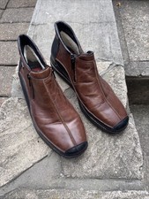 RIEKER TEX DAPHNE INSULATED LEATHER LOW BOOT/DUAL ZIPPER BLACK/BROWN US 8 EU 41