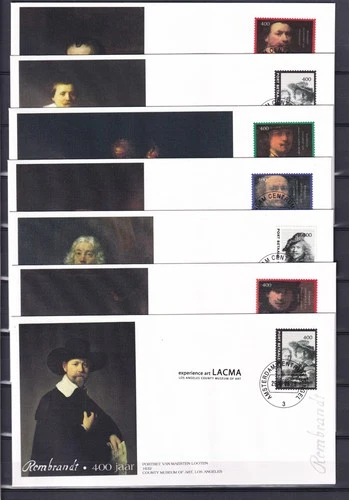 [G191796] Art Rembrandt Netherlands Nice Lot First Day Covers UNG