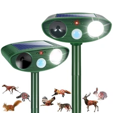 2025 Solar Ultrasonic Animal Repeller Outdoor Cat Repellent Deer Repellent De...