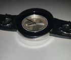 Gucci Watch Silver Dial Swiss Quartz Womens U-Play 129.4 Black Leather Strap GG — photo 4